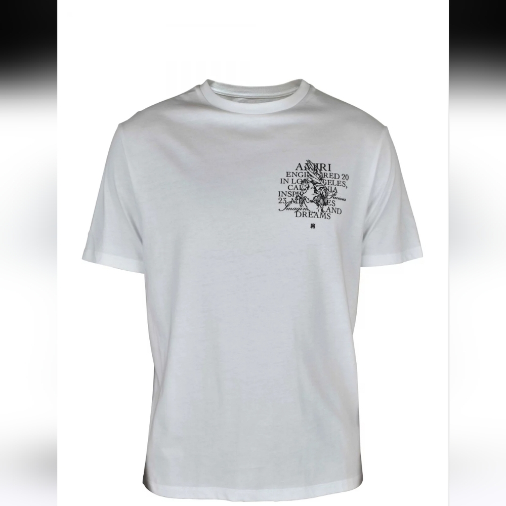 AMIRI White Short Sleeve Graphic Logo Tee